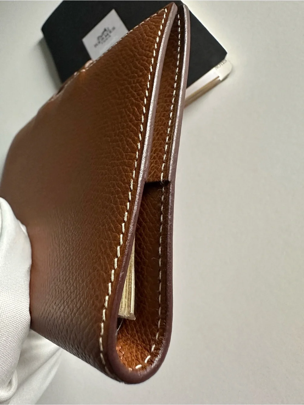 Hermès Vintage GM Agenda Cover Gold Epsom Leather Planner + 2004 Inserts